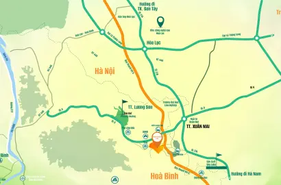 Vị trí Dream Garden City Lương Sơn – Cửa ngõ kết nối Hà Nội và Tây Bắc